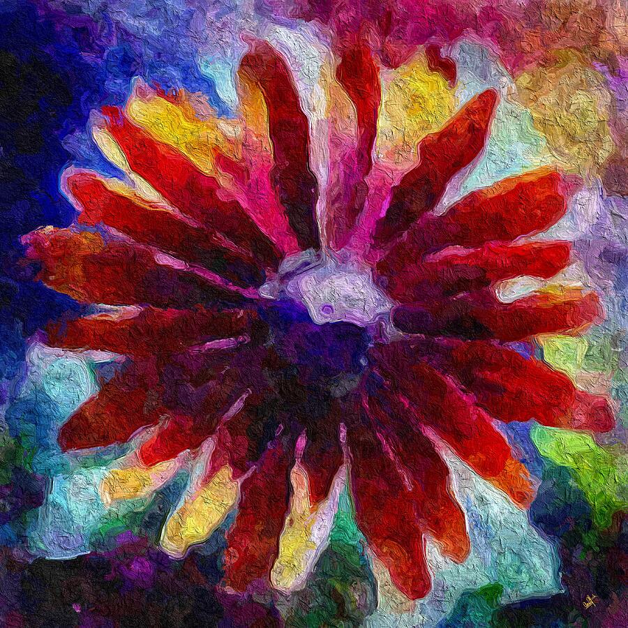Lonely Daisy Painting by Anas Afash