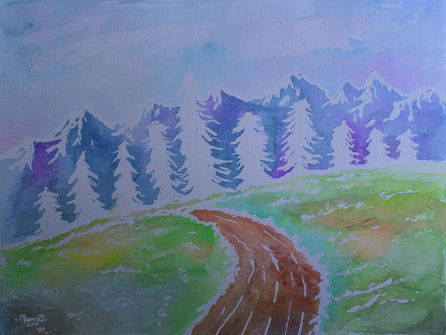 Lonely Dirt Road Painting