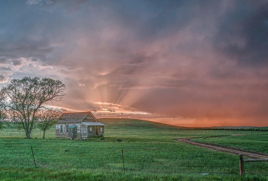 Lonely House at Sunset Photograph by Laura Hedien