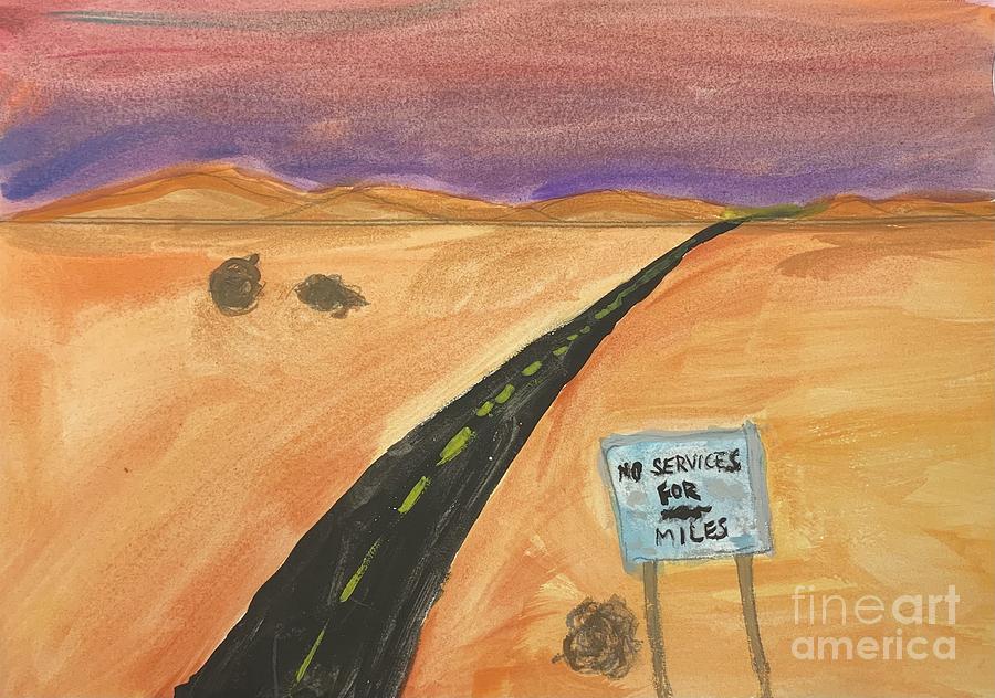 Lonely Road Painting by Genene Griffiths Ortiz