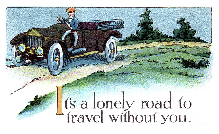 Lonely Road Without You Drawing by Pete Klinger