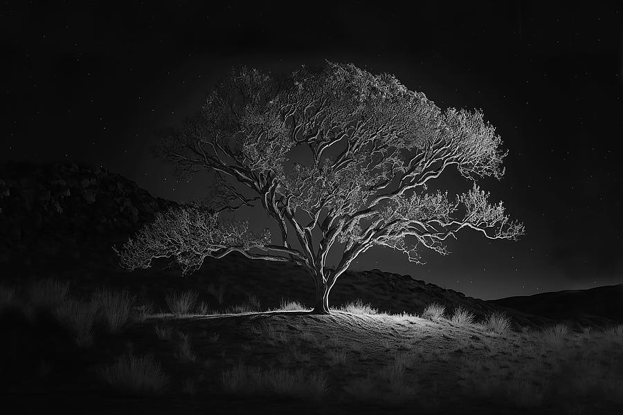 Lonely Tree Mixed Media by Ed Taylor