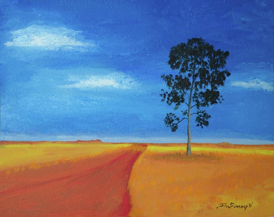 Lonely Tree Painting by John Sweeney
