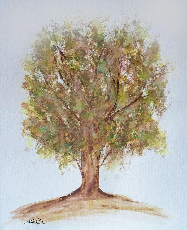 Lonely Tree Two Painting by Steven Richardson
