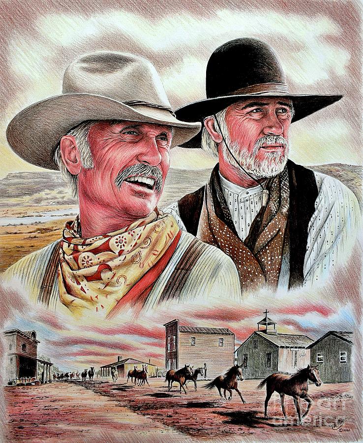 Lonesome Dove color ver Drawing by Andrew Read