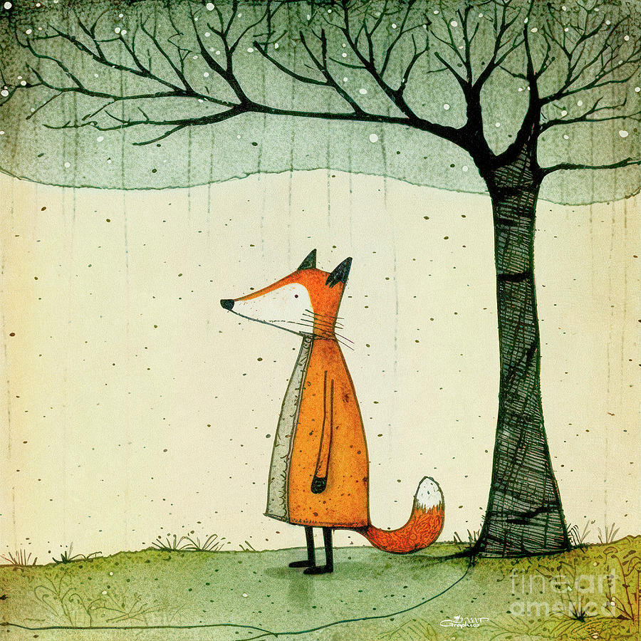 Lonesome Fox Digital Art by Jutta Maria Pusl