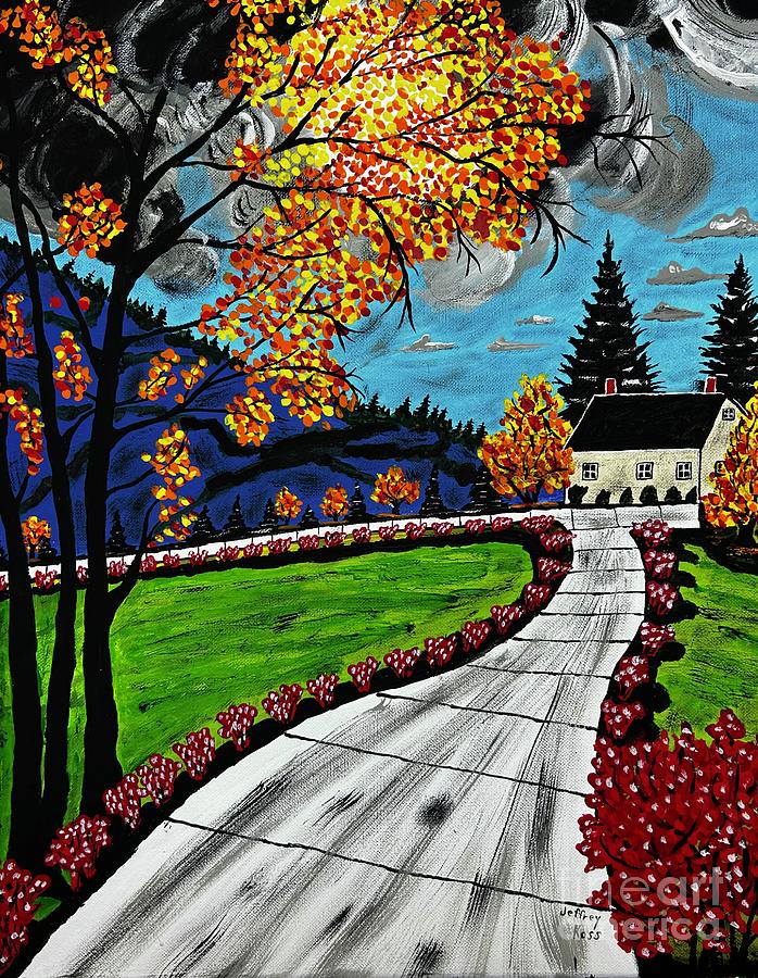 Long And Winding Road Home Painting by Jeffrey Koss