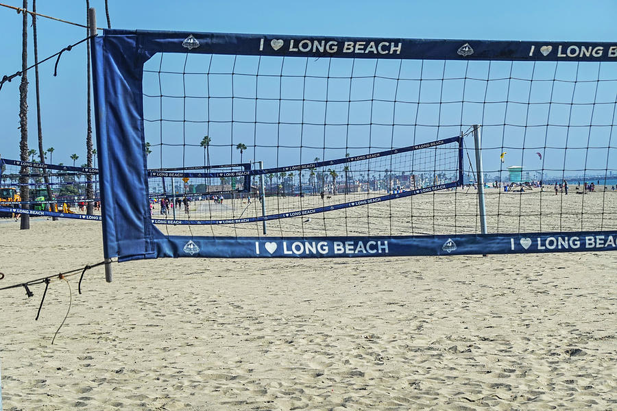 Long Beach California Volleyball Net I love Long Beach Photograph by Toby McGuire
