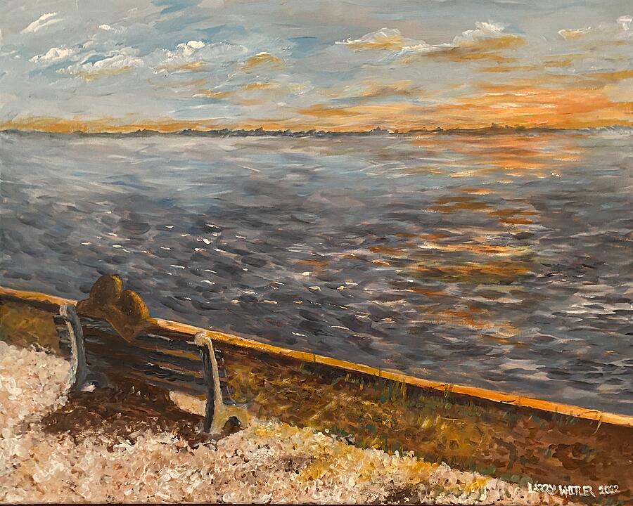 Long Beach Island - Barnegat Lighthouse State Park Painting by Larry Whitler