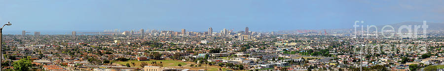 Long Beach Panoramic View from Signal Hill Photograph by Gunther Allen
