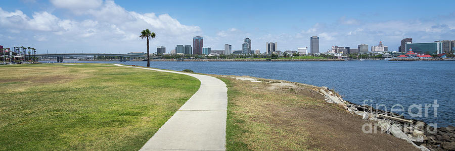 Long Beach Skyline California Panorama Photo Photograph by Paul Velgos
