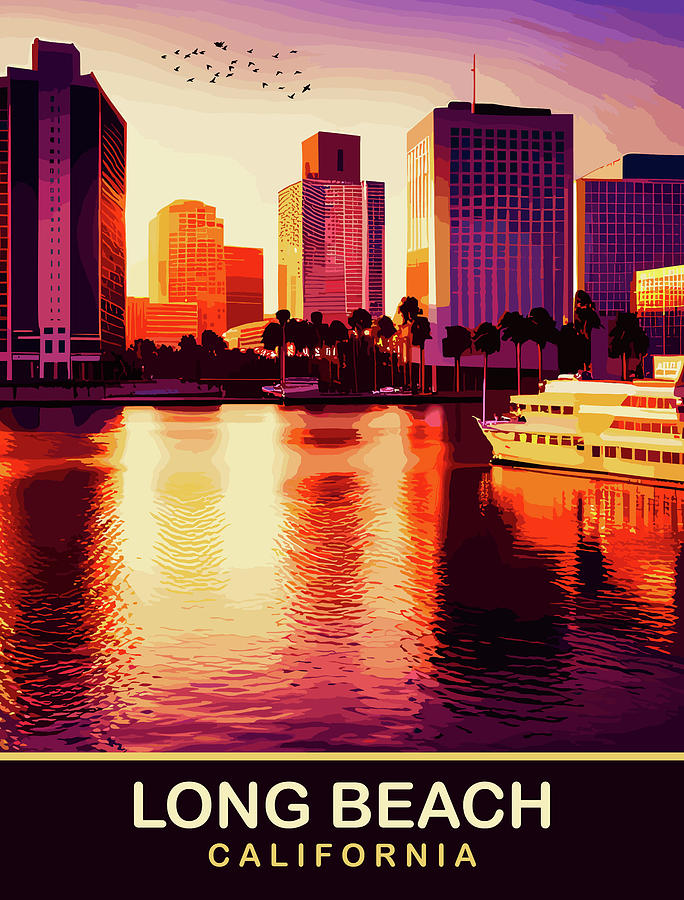 Long Beach Digital Art - Long Beach Wallpaper by Long Shot
