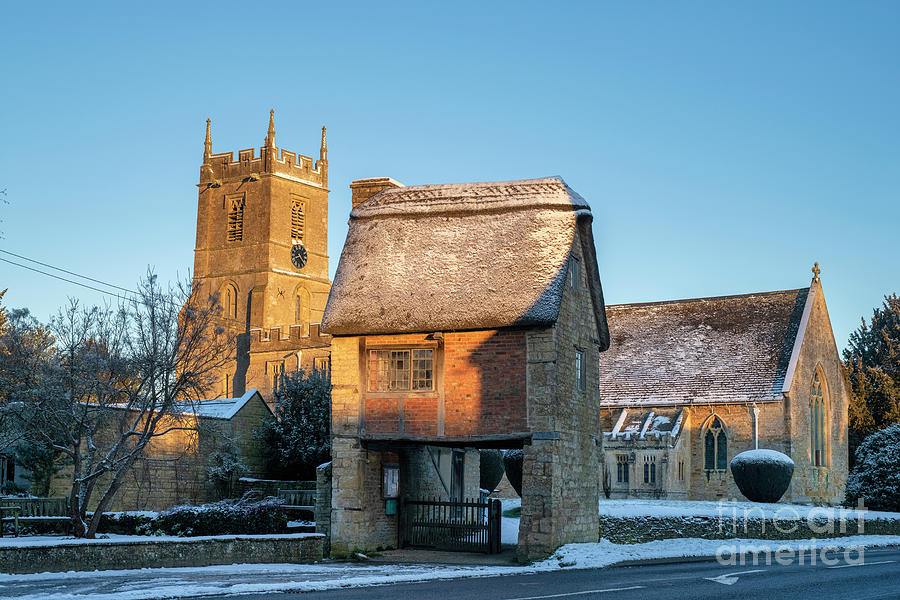 Long Compton Church and Lych Gate in Winter Photograph by Tim Gainey