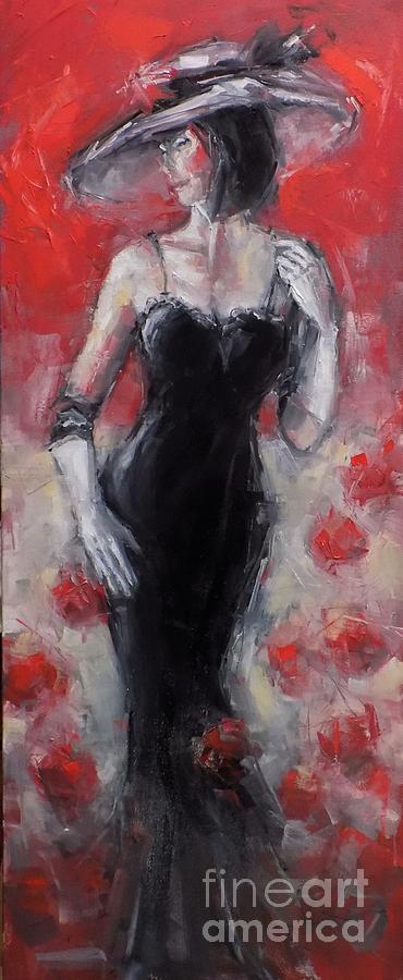 Woman Painting - Long Cool Woman in a Black Dress by Dan Campbell