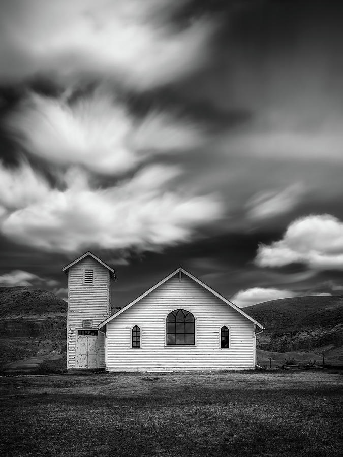 Black and white photography, Fine Art Print, Classic Black and White, Church Photography Photograph by Yves Gagnon