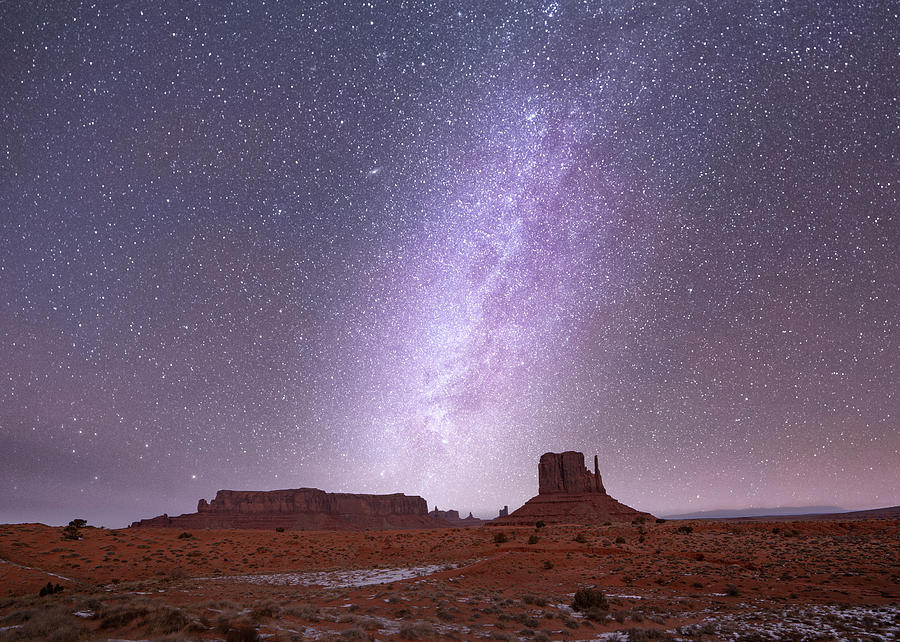 Long Exposure Milky Way Shot In Monument Valley Photograph