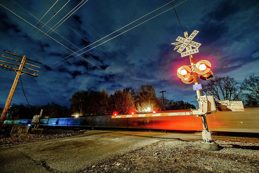 Long Exposure of a Train Passing Photograph by Dave Morgan