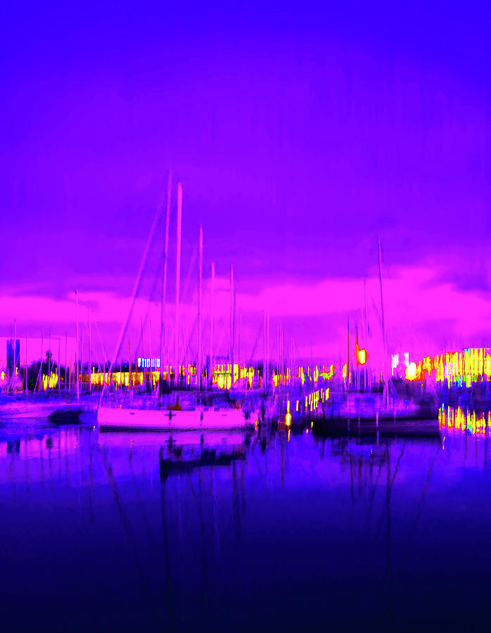 Abstract Photograph - Long Exposure Photo - Intentional Camera Movement - Port of Barcelona by Lux Argus