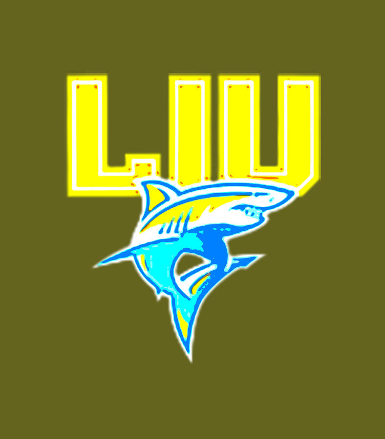 Long Island Sharks Liu Left Chest Icon Logo Digital Art by Carlos Eddi ...