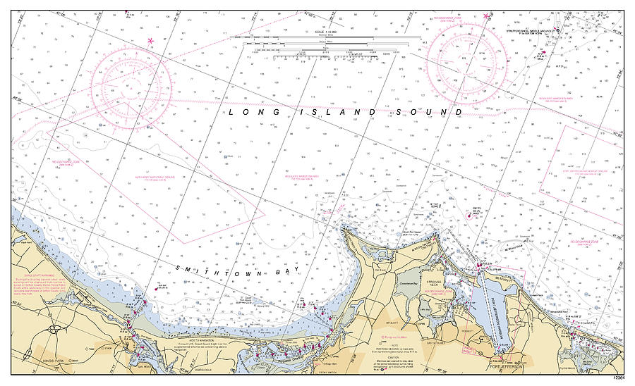 Long Island Sound Smithtown Bay, Noaa Chart 12364_21 Digital Art by