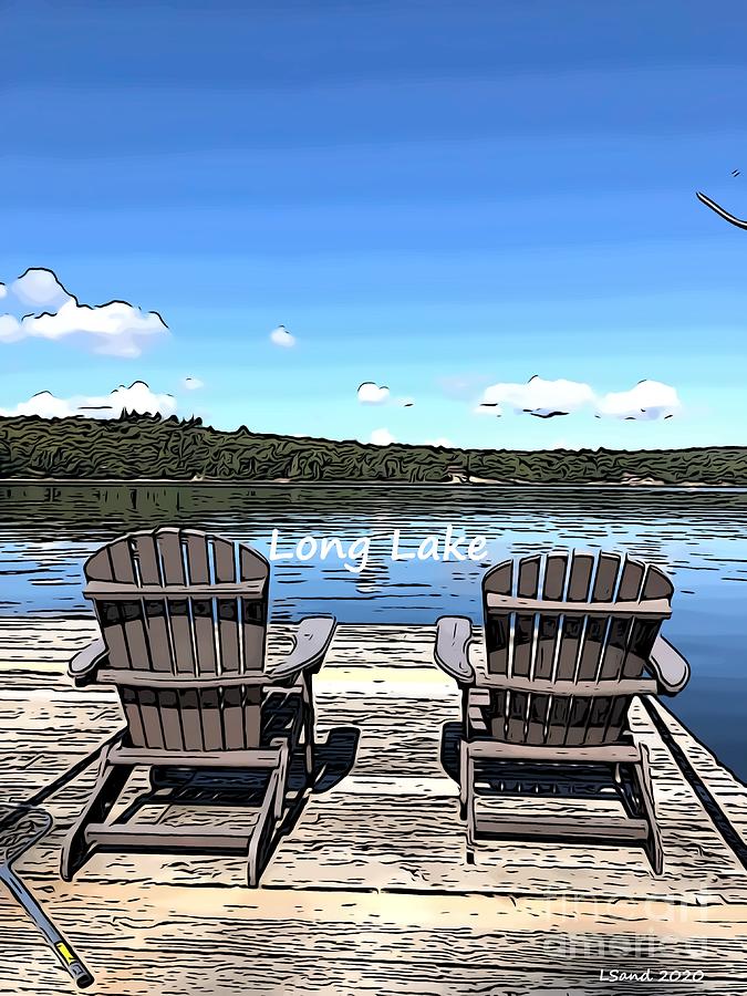 Long Lake Chairs Digital Art by Lorraine Sanderson