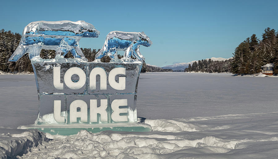 Long Lake Ice Sculpture Photograph by Sandy Roe