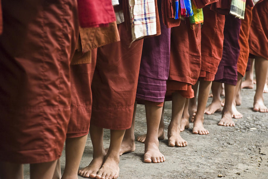 Long line of monks Photograph by Luisapuccini