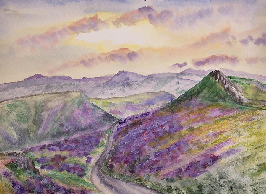 Long Mynd Heather In Bloom Painting