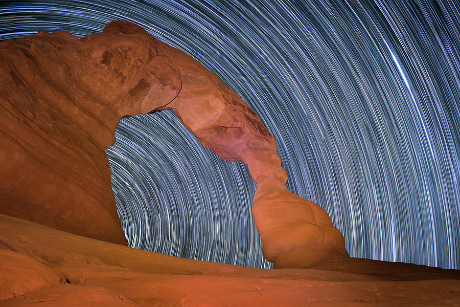 Long Night at Delicate Arch Photograph by Owen Weber