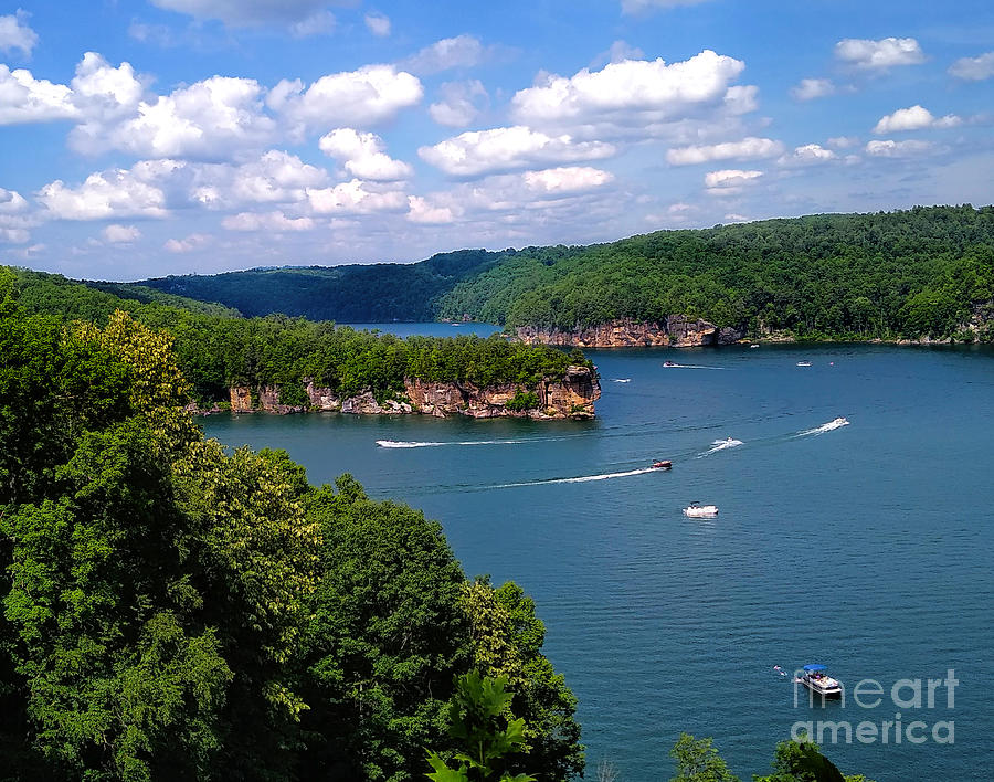 Landscape Photograph - Long Point at Summersville Lake, WV by Rosanna Life