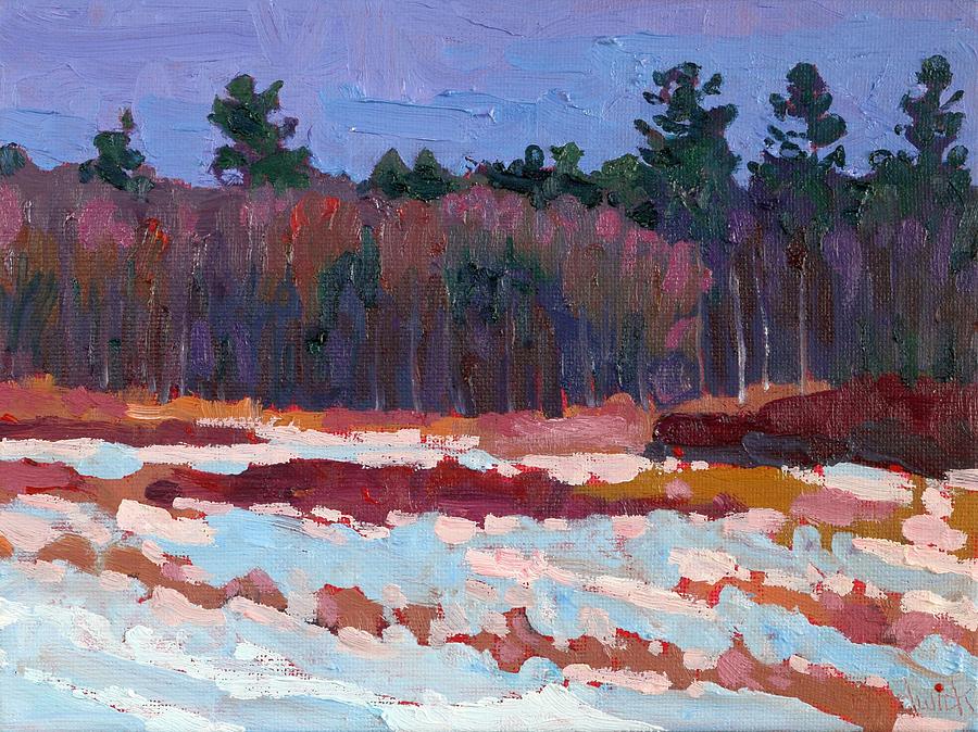 Long Reach Forest Sunset Painting by Phil Chadwick