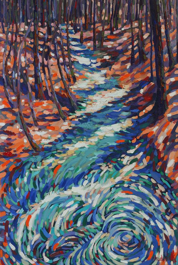 Long Reach Woodland Crick Painting by Phil Chadwick