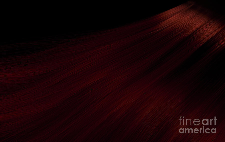 Long Red Hair Digital Art