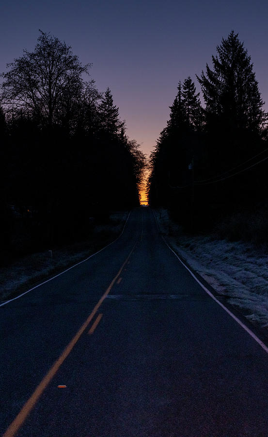Long Road to the Sunrise Photograph by Bob VonDrachek