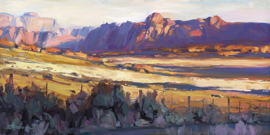 Long Shadows in Zion Painting by Steve Henderson