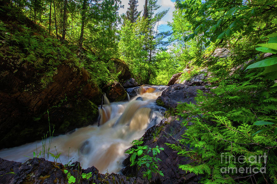 Long Slide Falls, Marinette County, Wisconsin on the North Branc