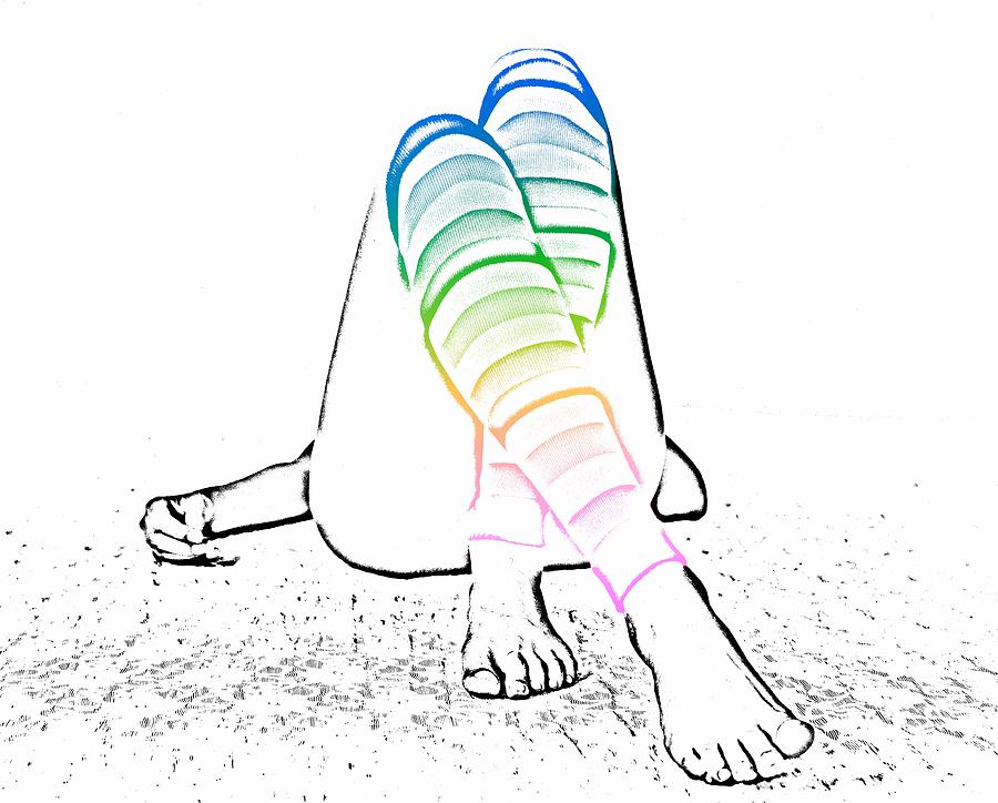 Abstract Photograph - Long Socks Rainbow by Marianna Mills
