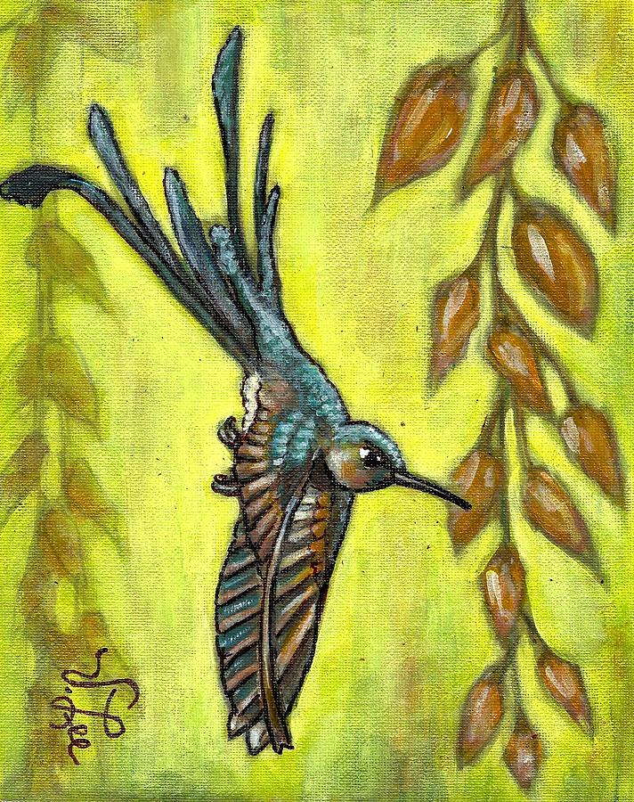 Long-Tailed Sylph Painting by VLee Watson