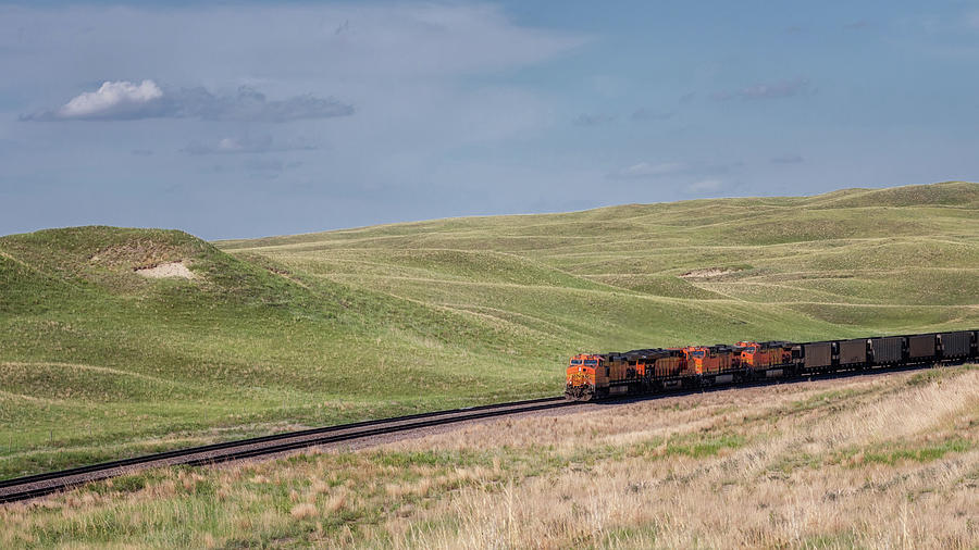 Long Train a Coming -Sandhills Journey Photograph by Susan Rissi Tregoning