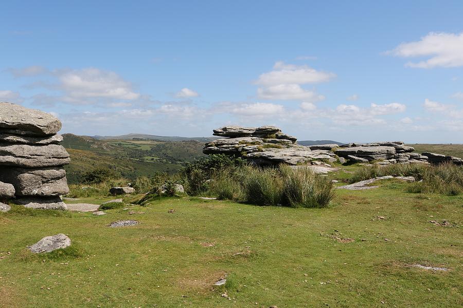 Long View To Combestone Tor Photograph