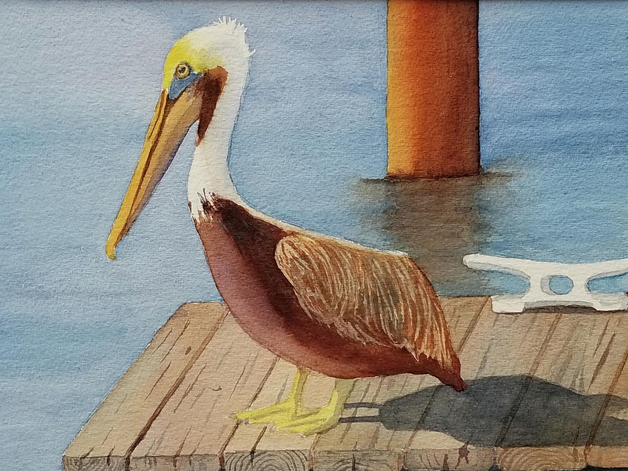Long Walk on a Short Pier Painting by Judy Mercer
