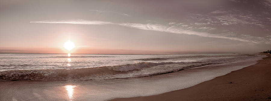 Long Waves Beachhouse Panorama Photograph by Debra and Dave Vanderlaan