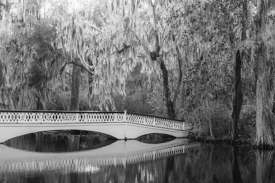 Long White Bridge in Black and White Photograph by Cindy Robinson