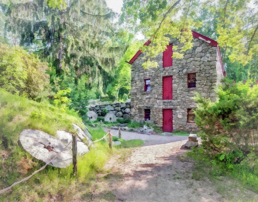 Spring Photograph - Longfellows Wayside Inn Grist Mill in Late Spring by Betty Denise