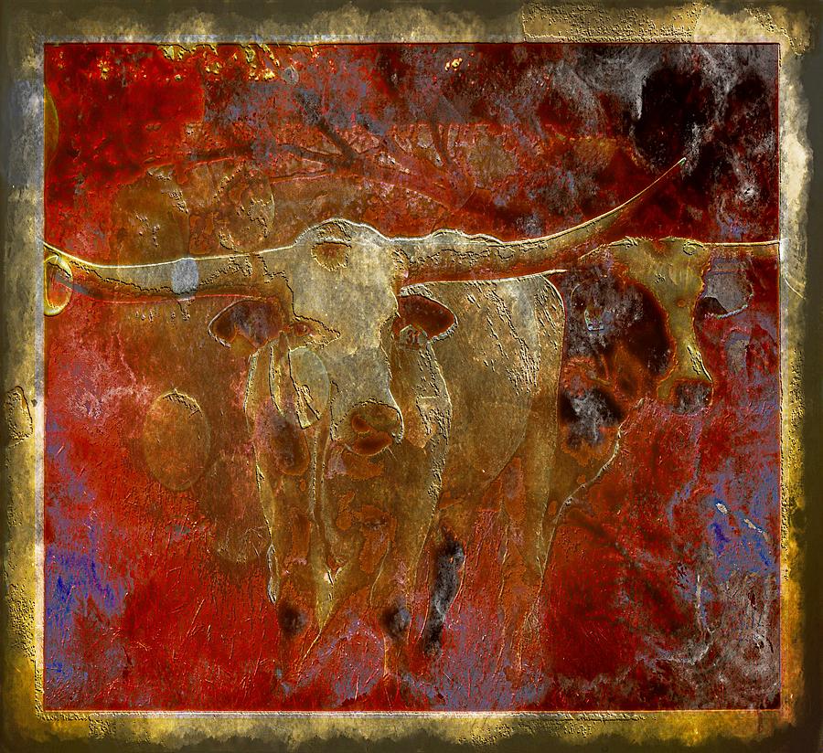Longhorn in Color Photograph by Pam Rendall
