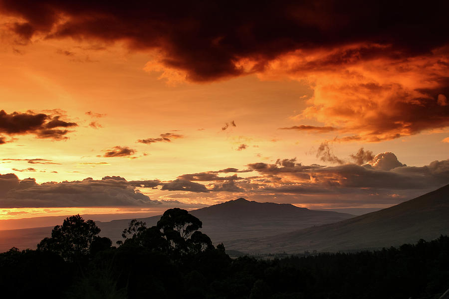Longonot Sunset Photograph by Mike Gaudaur