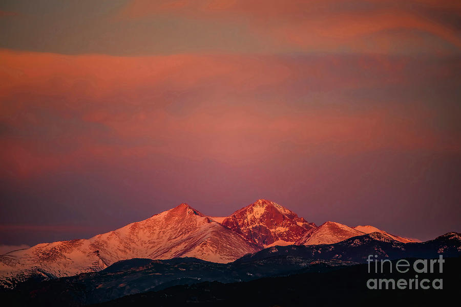 Longs Peak Breaking Dawn Photograph by Jon Burch Photography