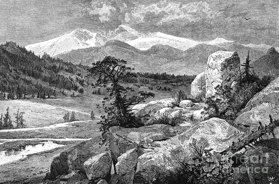 Longs Peak, Colorado, 1874 Drawing by Thomas Moran - Fine Art America