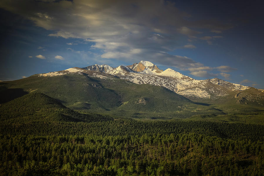 Longs Peak Colorado Moody Landscape Photograph by Dan Sproul