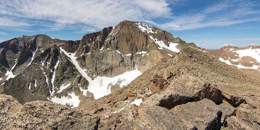 Longs Peak Diamond Panorama Photograph by Aaron Spong